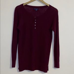 American Eagle Maroon long sleeve top